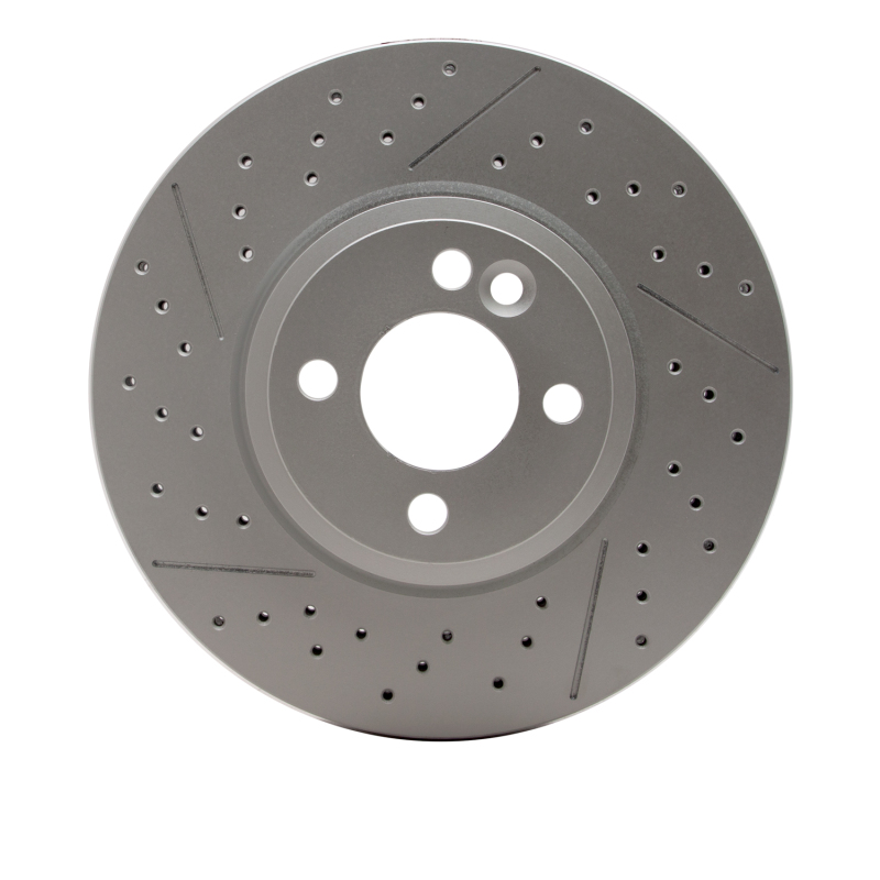 Mini Cooper Clubman Brake Rotor (1) - Front - R1 Concepts - Drilled & Slotted GeoSPEC Coated - `07-`15